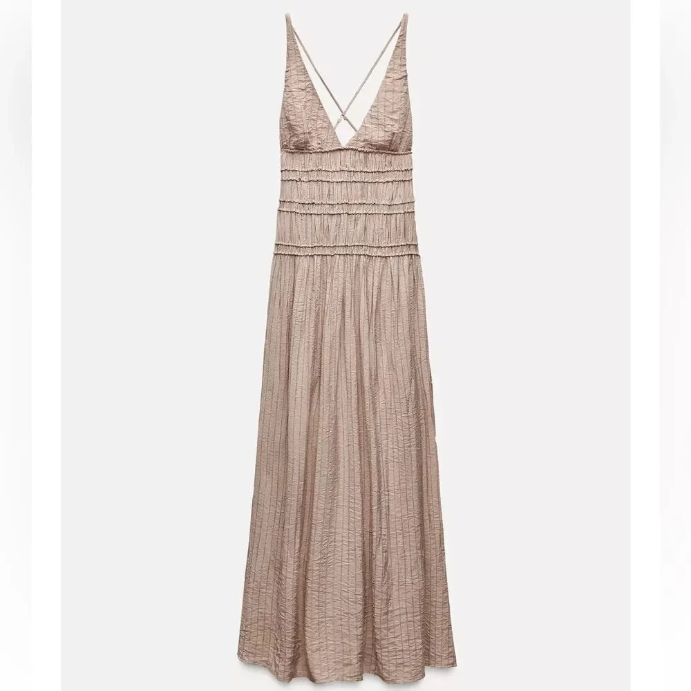 Zara textured midi dress - Picture 3 of 6